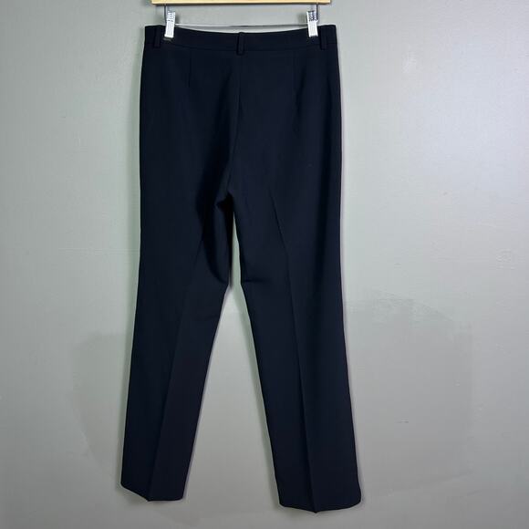 Theory pants women's size 12 black trousers work wool straight leg minimalist - Picture 3 of 8